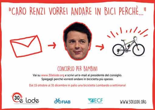 “Caro Renzi, vorrei andare in bici perché...” Concorso nazionale